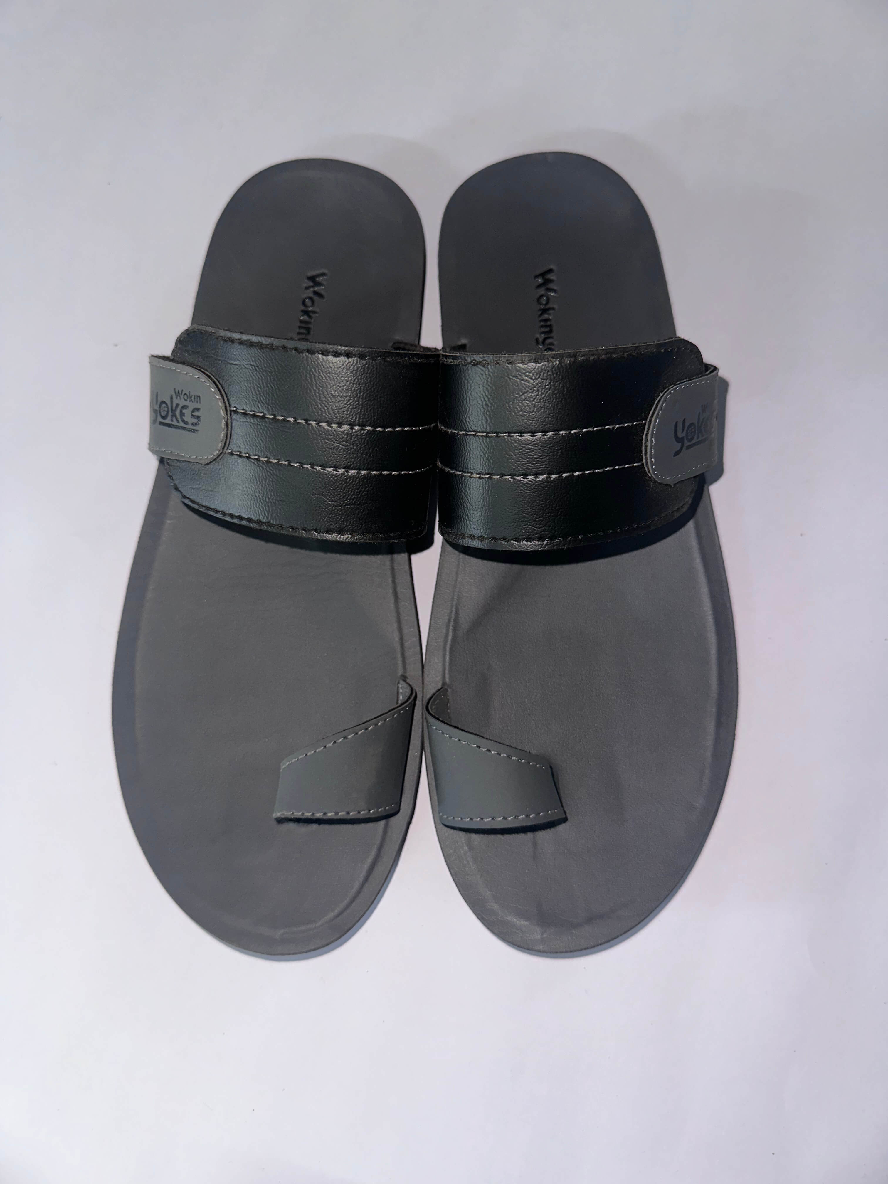 Pu-Flip Flops blk/gry 11007 wokin yokes
