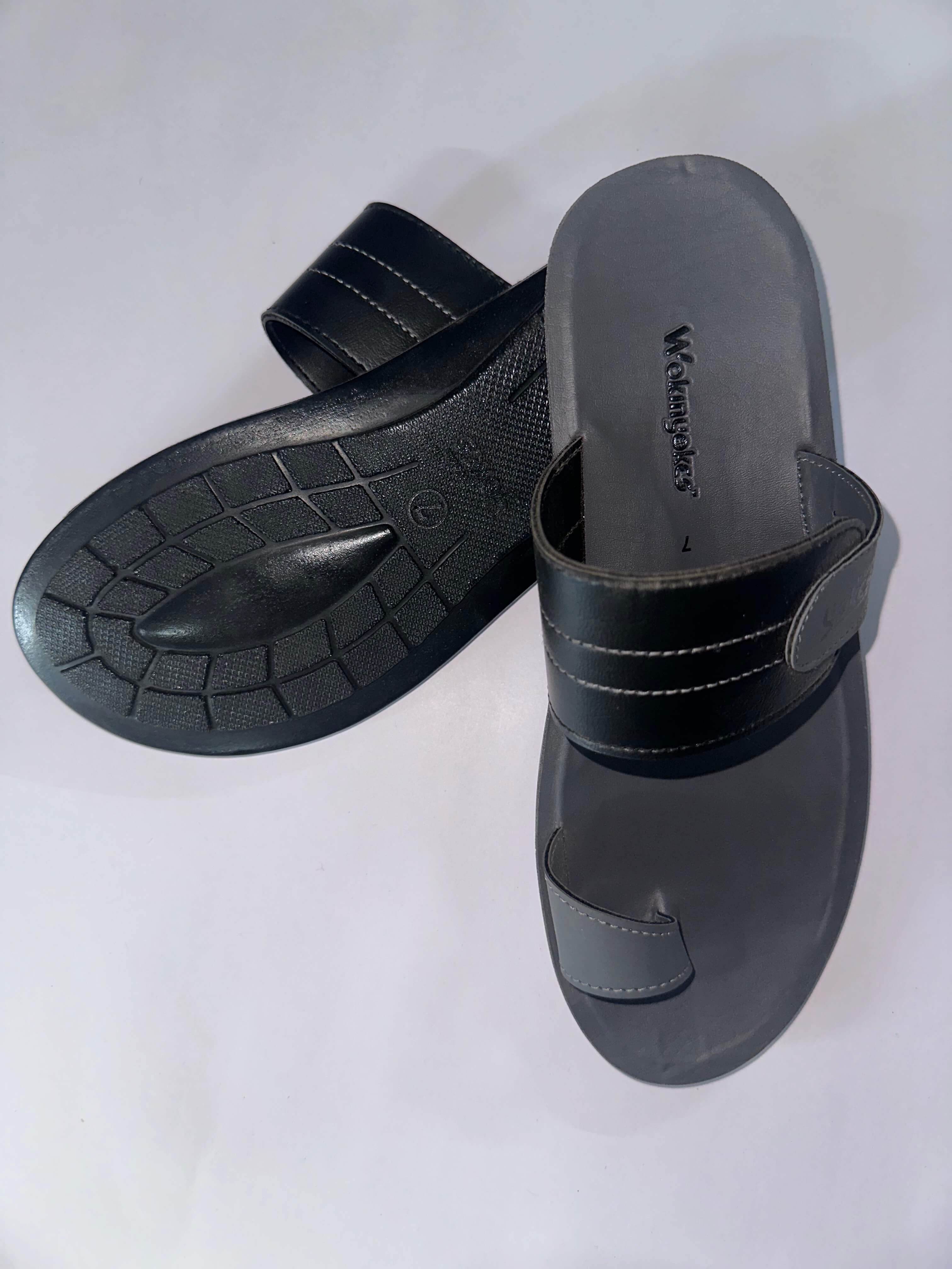 Pu-Flip Flops blk/gry 11007 wokin yokes
