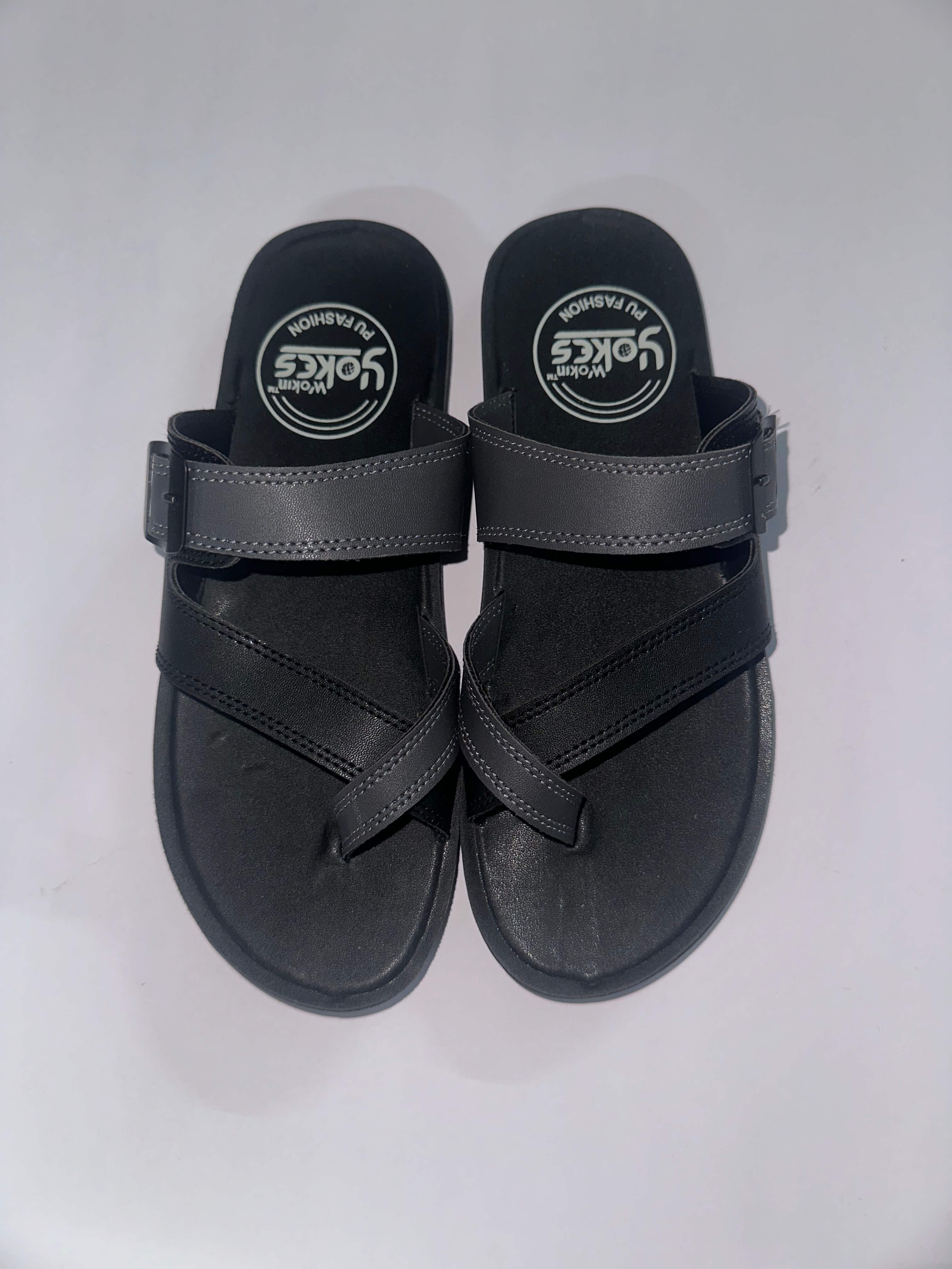 Pu-Flip Flops blk/gry 4001 wokin yokes