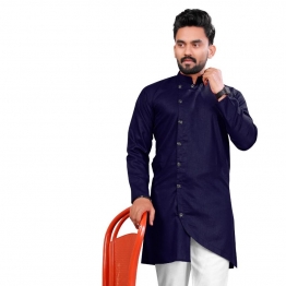 Men's Navy blue Indo-western Kurta