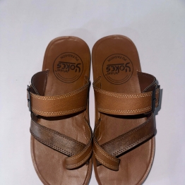 Pu-Flip Flops tan/brn 4001 wokin yokes