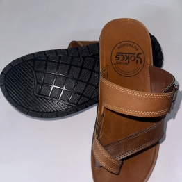Pu-Flip Flops tan/brn 4001 wokin yokes